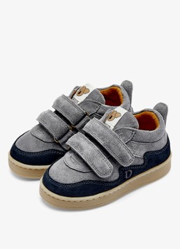 Donsje Amsterdam Jongens Pivalo sneaker van leer in de kleur Lichtblauw, maat: 20