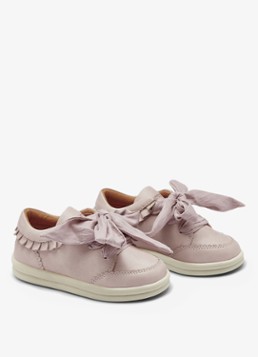 Donsje Amsterdam Meisjes Pexley sneakers van leer in de kleur Lila, maat: 20
