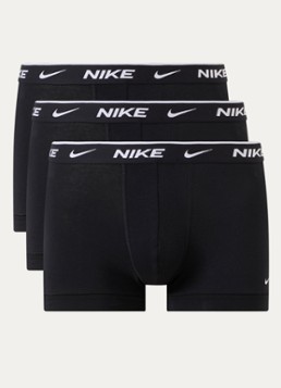 Nike Heren Boxershorts met logoprint in 3-pack in de kleur Zwart, maat: L