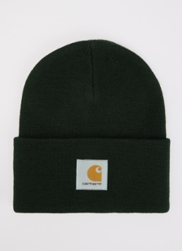 Carhartt WIP Heren Watch muts met logo in de kleur Zwart, maat: One Size