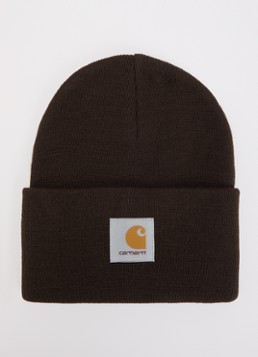 Carhartt WIP Heren Watch muts met logo in de kleur Bruin, maat: One Size