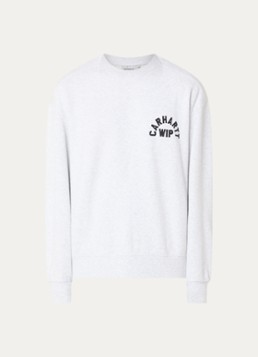 Carhartt WIP Heren Sweater met logoborduring in de kleur Grijsmele, maat: XL