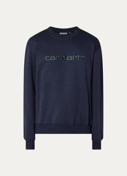 Carhartt WIP Heren Sweater met logoborduring in de kleur Donkerblauw, maat: XL