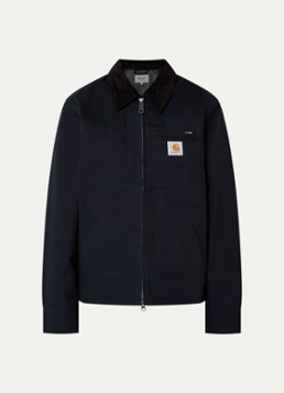 Carhartt WIP Dames Detroit jack met details van corduroy en steekzakken in de kleur Donkerblauw, maat: L