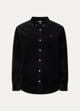 Carhartt WIP Heren Madison overshirt van corduroy in de kleur Antraciet, maat: XL