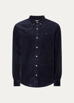 Carhartt WIP Heren Madison overshirt van corduroy in de kleur Donkerblauw, maat: XL