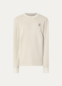 Carhartt WIP Heren Vista sweater met logoborduring in de kleur Beige, maat: XL