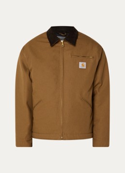 Carhartt WIP Heren Jack met details van corduroy en steekzakken in de kleur Bruin, maat: S