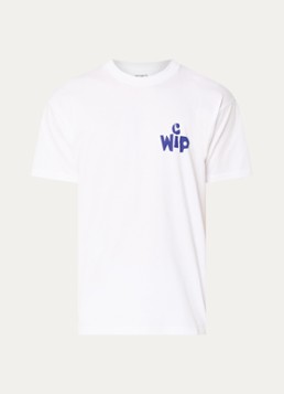 Carhartt WIP Heren T-shirt met logo- en backprint in de kleur Wit, maat: XL