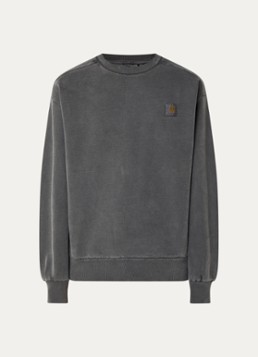 Carhartt WIP Heren Vista sweater met logoborduring in de kleur Antraciet, maat: M