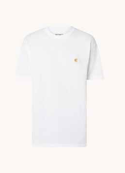 Carhartt WIP Heren Chase T-shirt met logo in de kleur Wit, maat: S