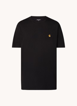 Carhartt WIP Heren Chase T-shirt met logo in de kleur Zwart, maat: S