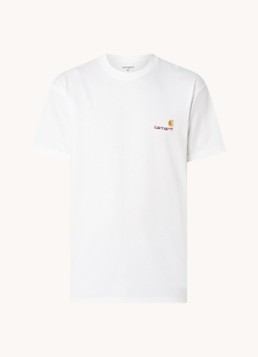 Carhartt WIP Heren T-shirt van katoen met logoborduring in de kleur Wit, maat: S
