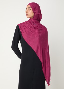 BYLIMA Dames Signature sjaal 200 x 75 cm in de kleur Cranberryrood, maat: ONE SIZE