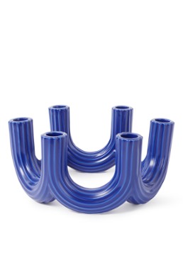&Klevering Churros kandelaar 23,5 cm Kobaltblauw - Deal