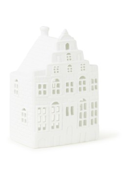 &Klevering Canal house waxinelichthouder 17,5 cm Wit - Deal