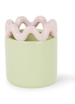 &Klevering Sway bloempot van steengoed voor binnen Ø12,5 cm Lindegroen - Deal
