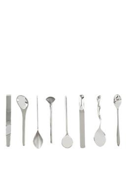 Alessi Koffielepel set van 8 Zilver - Deal