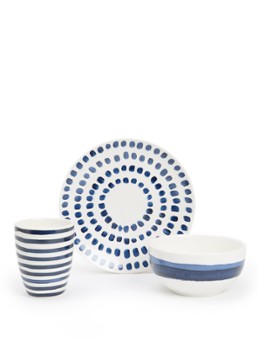 Vtwonen Serviesset 3-delig Blauw