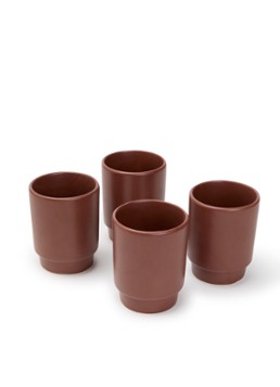 Vtwonen Kopje 25 cl set van 4 Hazelnootbruin