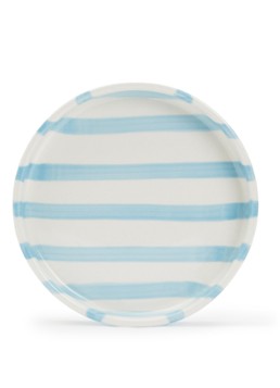 Vtwonen Stripes gebaksbordje 13 cm Lichtblauw - Deal