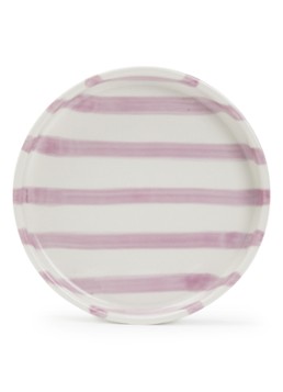Vtwonen Stripes gebaksbordje 13 cm Lila - Deal