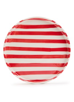 Vtwonen Stripes ontbijtbord 20 cm Rood - Deal