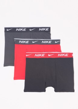 Nike Jongens Boxershorts met logoband in 3-pack in de kleur Rood, maat: 8-10YR