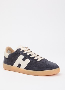 Hogan Dames Cool sneaker van suède met logo in de kleur Donkerblauw, maat: 41