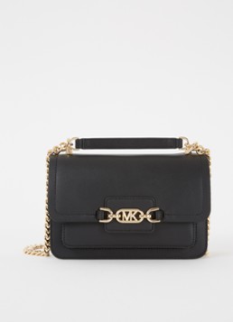 Michael Kors Dames Heather Large schoudertas met logoprint in de kleur Zwart, maat: 1 SIZE