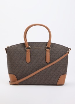 Michael Kors Dames Murphy handtas met logoprint en leren details in de kleur Bruin, maat: 1SZ