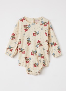 Konges Sløjd Meisjes Chelo romper met print in de kleur Beige, maat: 3M=62