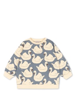 Konges Sløjd Meisjes Loupy sweater met print in de kleur Blauwgrijs, maat: 3Y=98