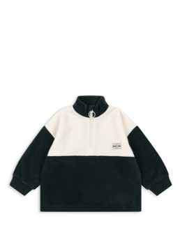 Konges Sløjd Meisjes Tavi sweater met halve rits in de kleur Beige, maat: 9M=74
