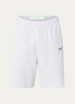 New Amsterdam Surf Association Heren Loose fit korte joggingbroek met logo in de kleur Lichtgrijs, maat: M