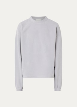 New Amsterdam Surf Association Heren Sweater van fleece met backprint in de kleur Lichtgrijs, maat: L