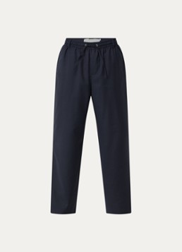 New Amsterdam Surf Association Heren Work loose fit broek in wolblend in de kleur Donkerblauw, maat: S