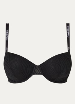 Calvin Klein Dames Balconette bh met zebraprint en beugel in de kleur BLACK-UB1