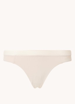 Calvin Klein Dames Seductive Comfort string met kant in de kleur Zalmroze