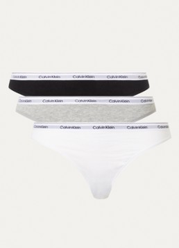 Calvin Klein Dames Modern Logo slip met logoband in 3-pack in de kleur Zwart