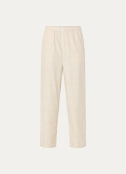 Calvin Klein Dames Pyjamabroek met ruitdessin in de kleur Creme