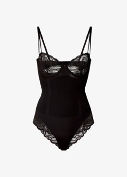 Calvin Klein Dames Bodysuit van kant in de kleur Zwart