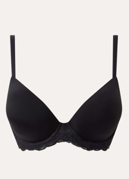 Calvin Klein Dames Voorgevormde bh met kant in de kleur Zwart