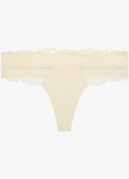 Calvin Klein Dames String met details van kant in de kleur Wit