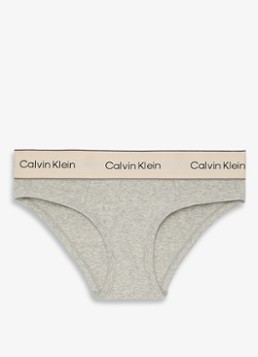 Calvin Klein Dames Slip met logoband in de kleur Grijs
