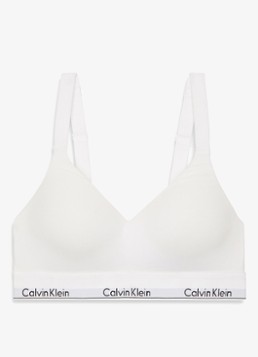 Calvin Klein Dames Bralette met logoband in de kleur Wit