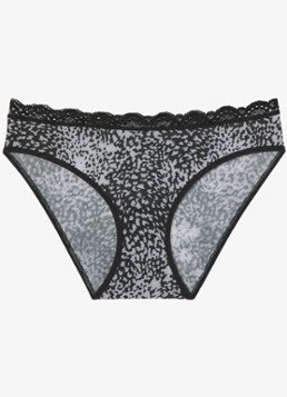 Calvin Klein Dames Hipster met mesh in de kleur ANIMAL WAVE BLACK
