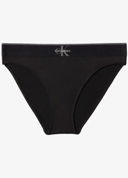 Calvin Klein Dames Slip met logoprint in de kleur Zwart