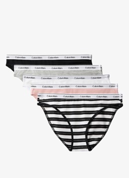 Calvin Klein Dames Hipster met logoband in 5-pack in de kleur Roze