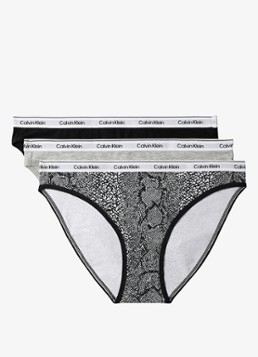 Calvin Klein Dames Hipster met logoband in 3-pack in de kleur Grijsmele